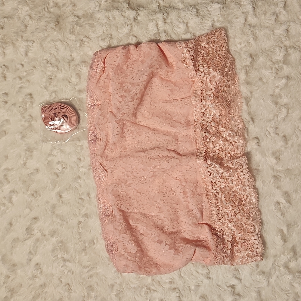 BNWOT Soma Bralette Lace Bandeau Pink Size M